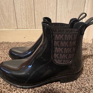 Michael Kors Glossy Black Rain Boots